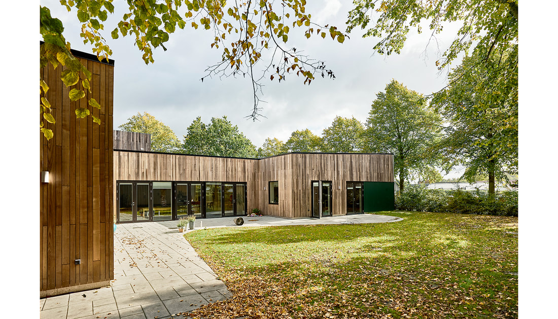 Ventilen — samlet bygningskompleks set fra haven