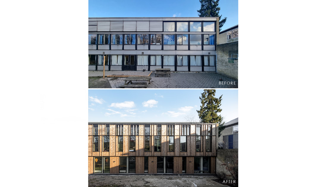 Valhøj Skole — interiør kreagang
